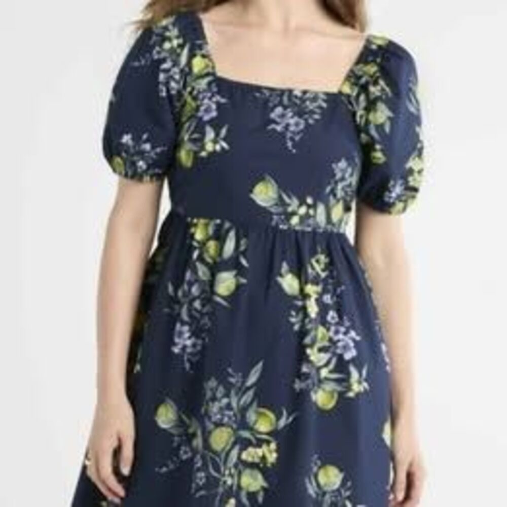 Stretch Cotton Poplin Dress w/Pockets -- Large 12/14 NWT